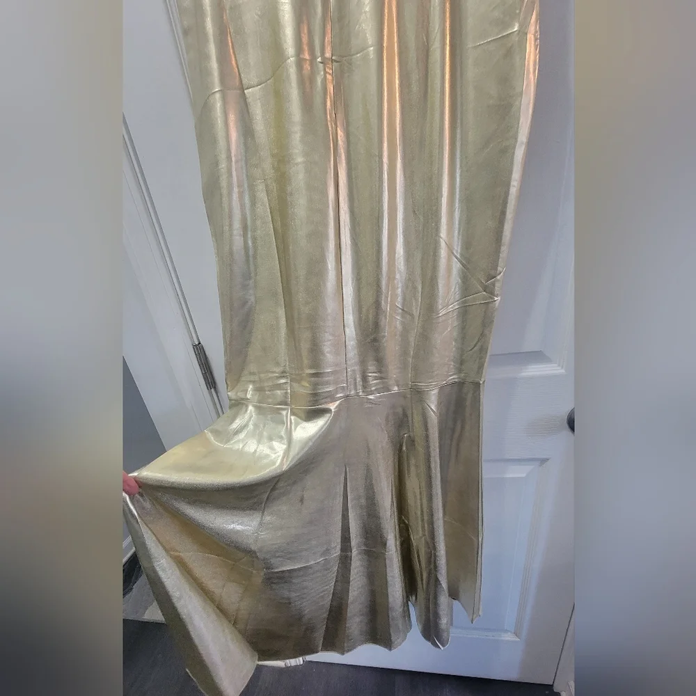 Gold Metallic Dress by Loragal. XL - Picture 6 of 7